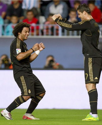 Marcelo y Cristiano Ronaldo bailando