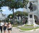 La plaza Bolívar, también conocida como parque Seminario.
