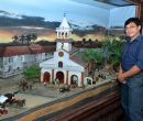 El diorama, obra de Gustavo Vinueza, muestra la antigua iglesia de San Agustín.