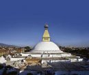La estupa de Bodnath, el mayor santuario budista de Nepal.