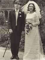 Stephen Hawking y Jane Wilde en su boda (1963).